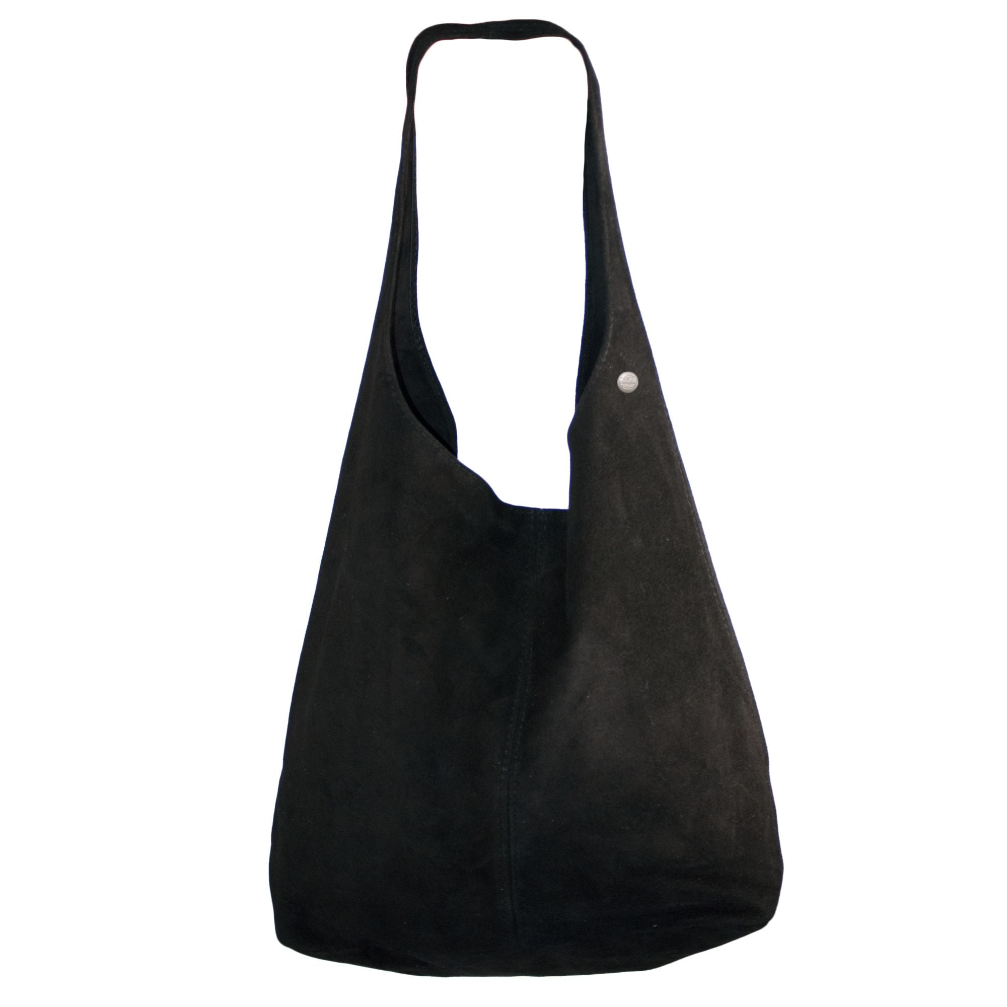 Black suede hobo bag online