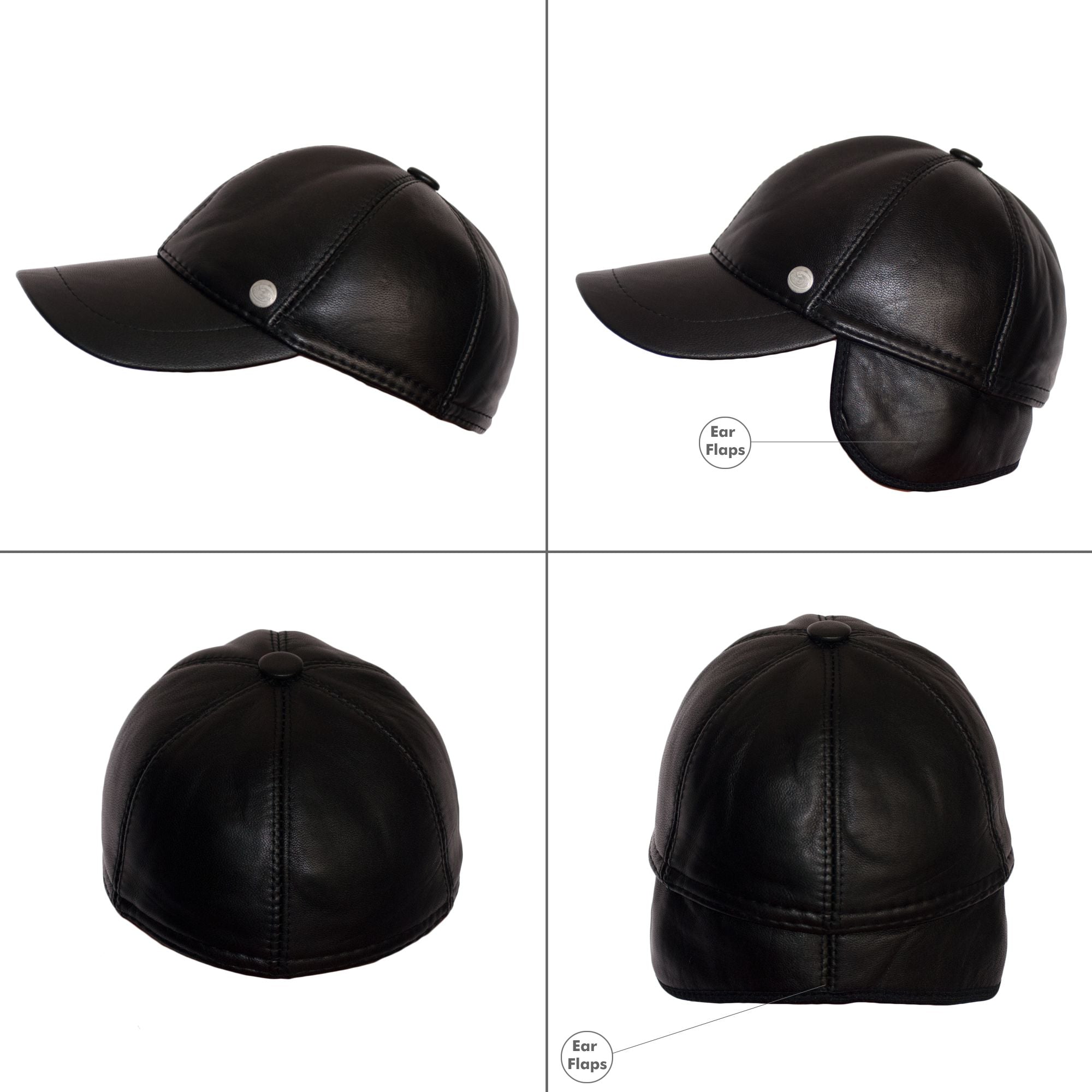 Leather baseball caps sales fitted