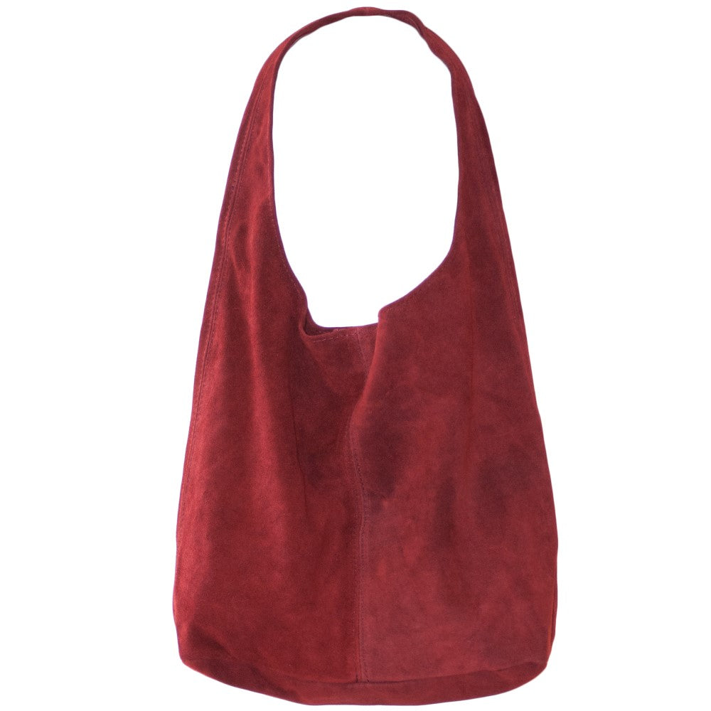 Red suede best sale hobo bag